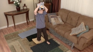 Sensory Enrichment Therapy Game Sample: Multitexture Path Holding a Teddy Bear